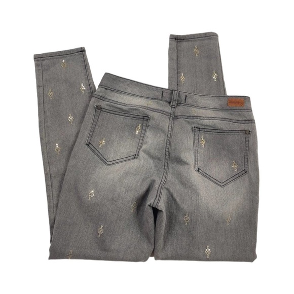 Sundance Primrose Party Gray Embellished Jeans Slim Fit Sequins Sz 29 - Picture 12 of 14